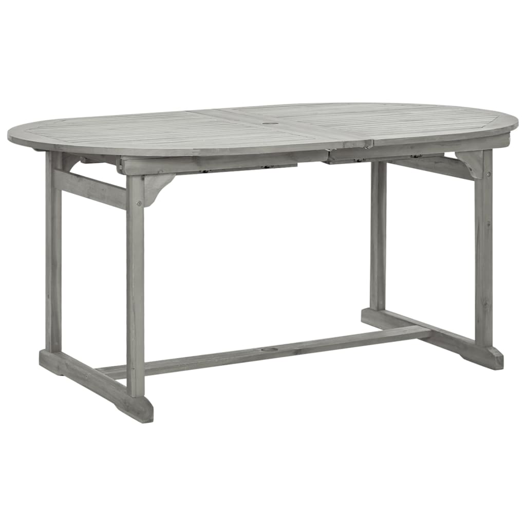 Garden dining table, (160–240)x100x75cm, solid acacia wood