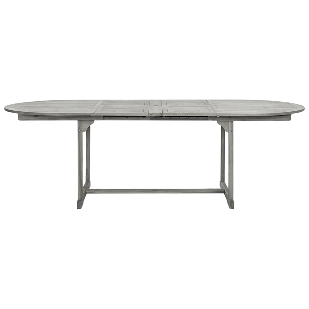 Garden dining table, (160–240)x100x75cm, solid acacia wood
