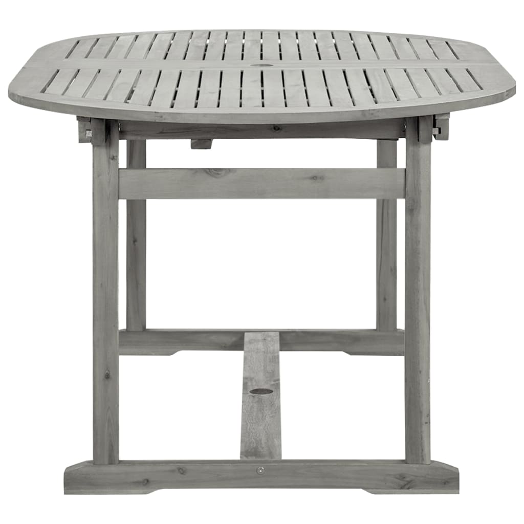 Garden dining table, (160–240)x100x75cm, solid acacia wood