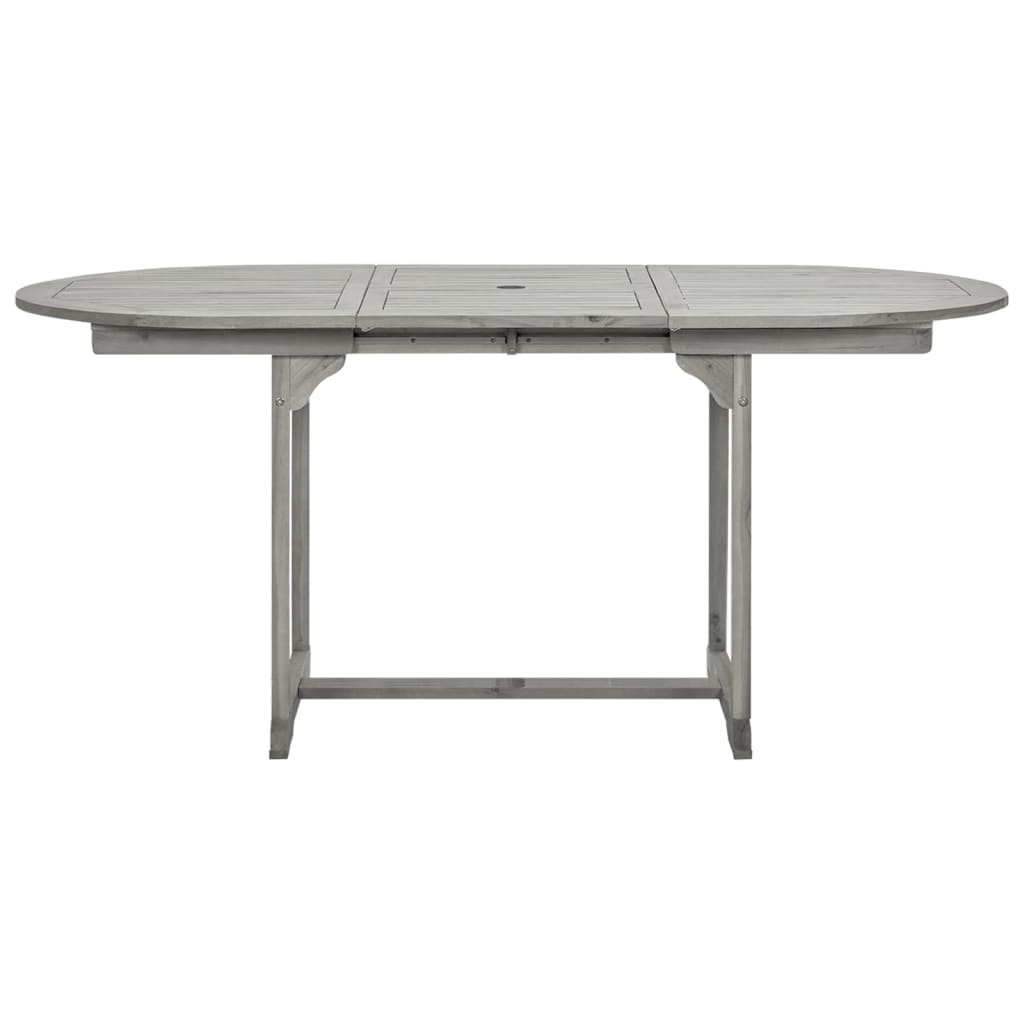 Sodo valgomojo stalas, (120–170)x80x75cm, akacijos masyvas