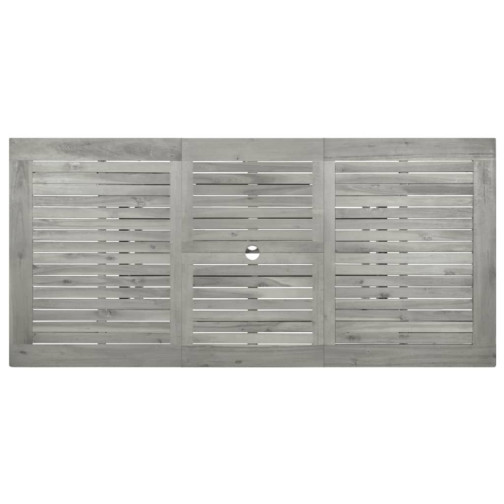 Acacia solid wood garden dining table, (120–170)x80x75cm
