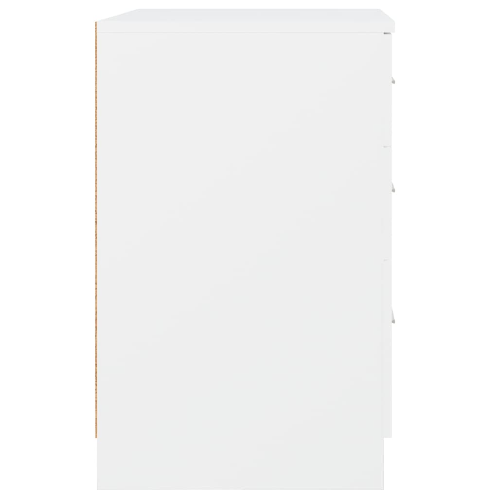 Nightstand, white, 40x40x63cm, engineered wood