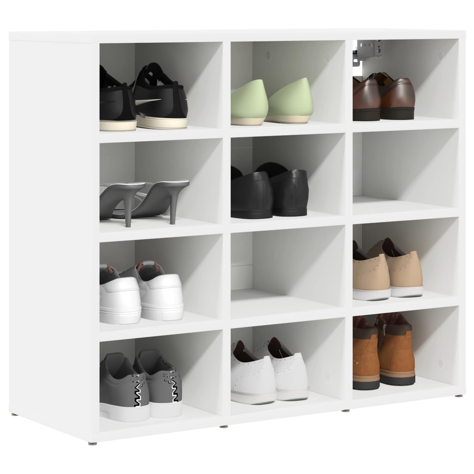 Shoe Cabinet White 77.5 x 30 x 67 cm Engineered Wood