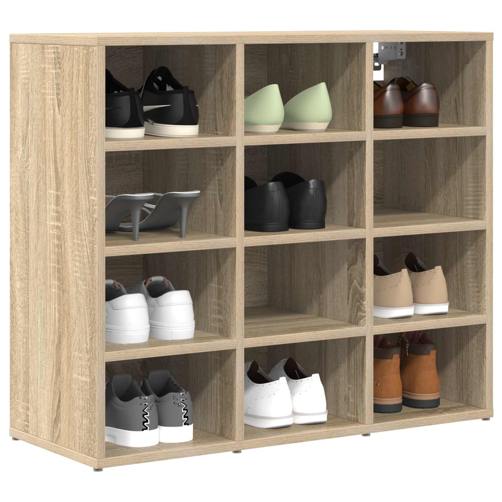 Shoe Cabinet Sonoma Oak 77.5x30x67 cm Engineered Wood