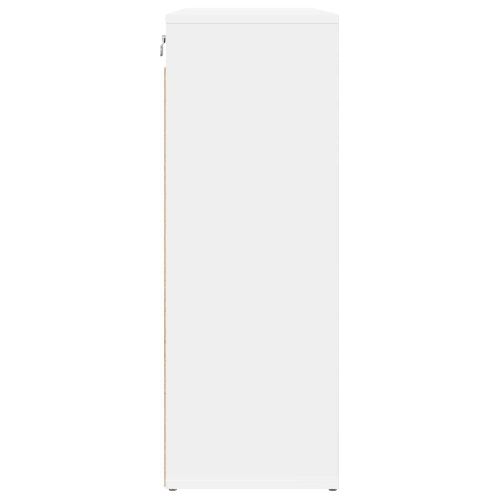 Shoe Cabinet White 77.5 x 30 x 83.5 cm Engineered Wood