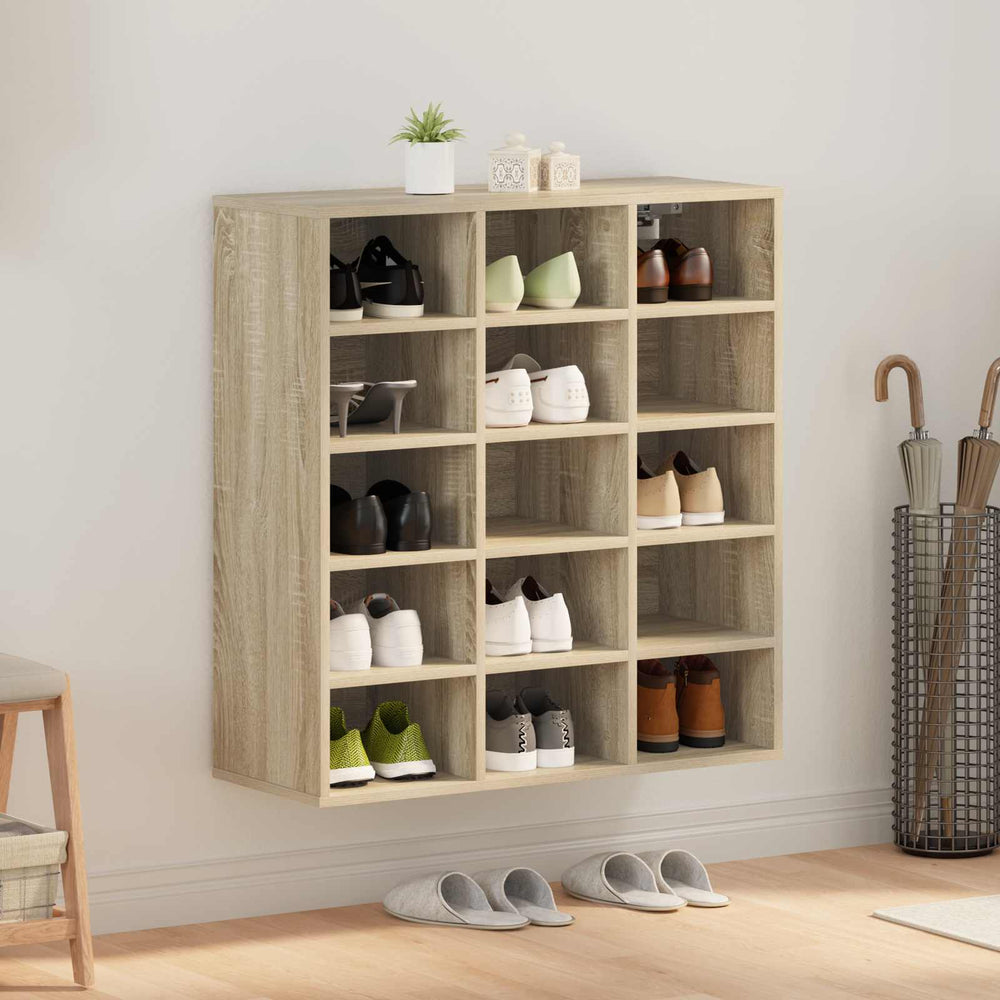 Shoe Cabinet with Shelf Sonoma Oak 77.5 x 30 x 83.5 cm