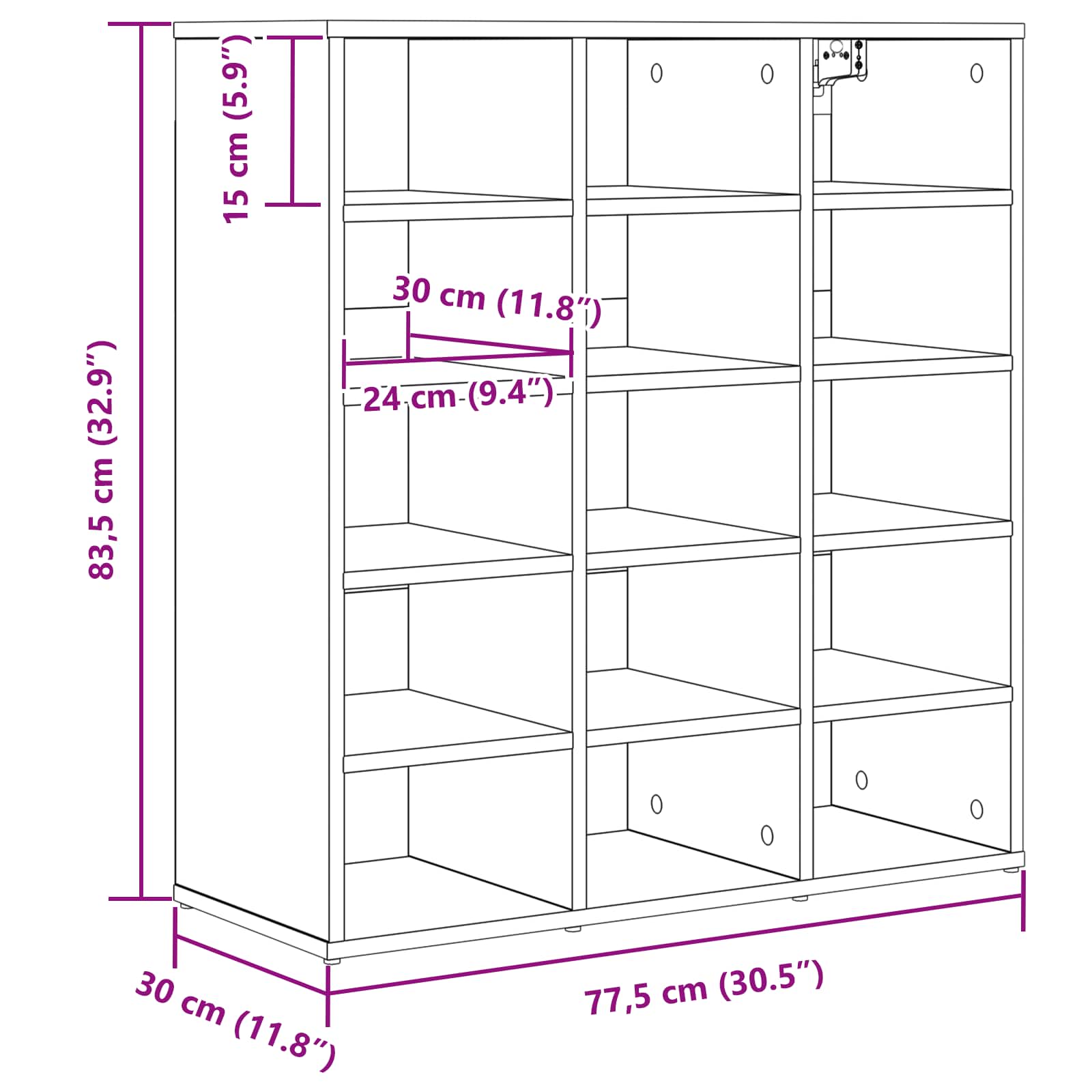 Batu skrynia Betono pilka 77,5 x 30 x 83,5 cm Apdirbta mediena