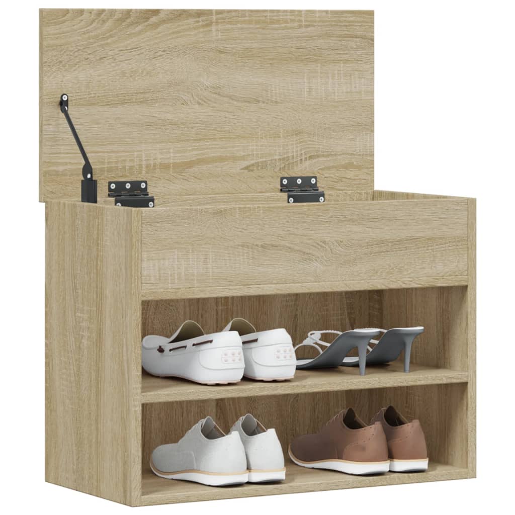 Batų suoliukas, sonoma ąžuolo, 60x30x45cm, apdirbta mediena