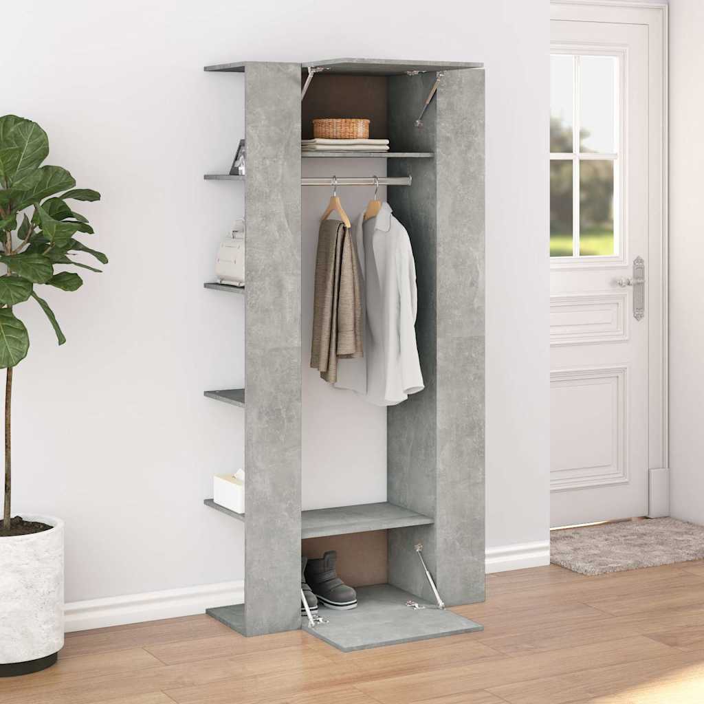 Koridoriaus spintelė, betono pilka, 97,5x37x99cm, mediena