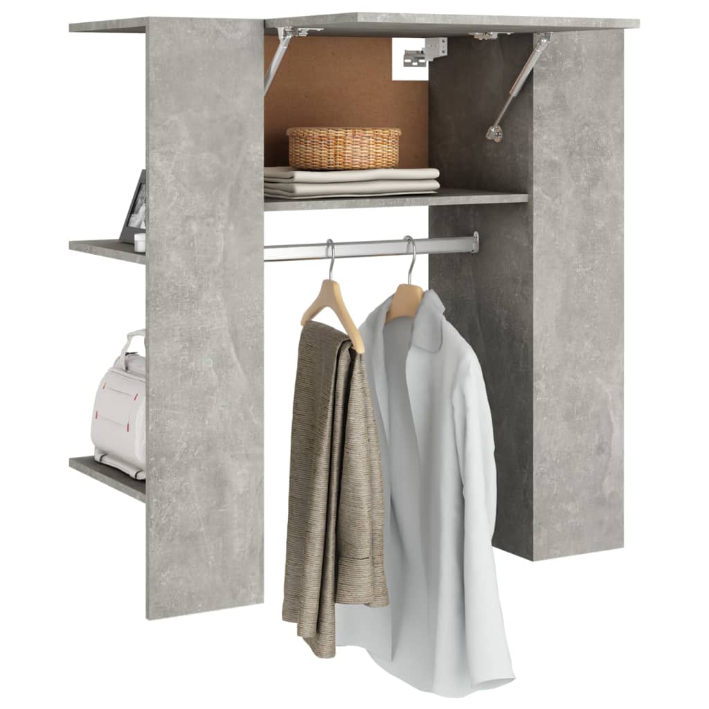 Hallway cabinet, concrete grey, 97.5x37x99cm, wood