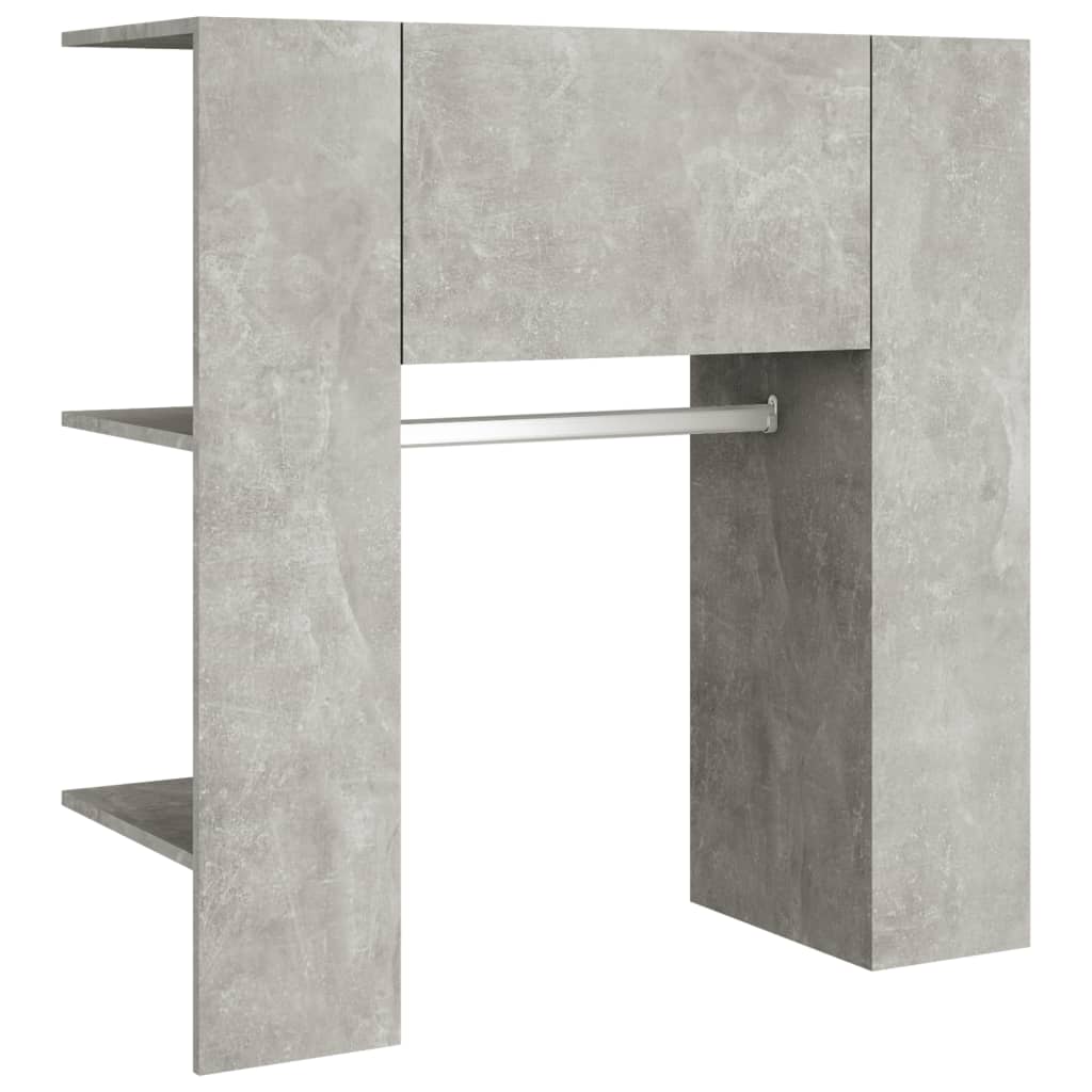 Hallway cabinet, concrete grey, 97.5x37x99cm, wood