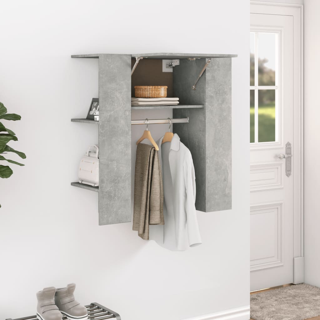 Hallway cabinet, concrete grey, 97.5x37x99cm, wood
