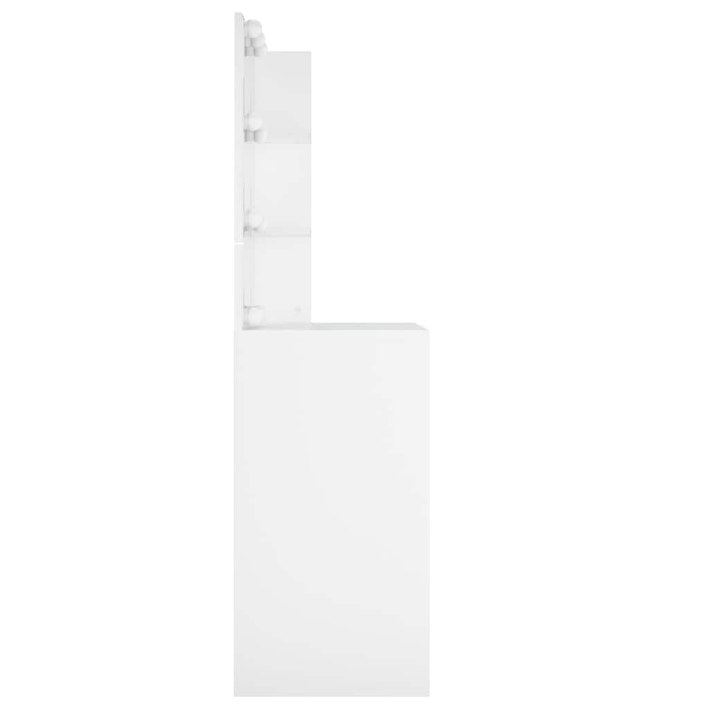 Kosmetinis staliukas su LED apšvietimu, baltas, 60x40x140cm
