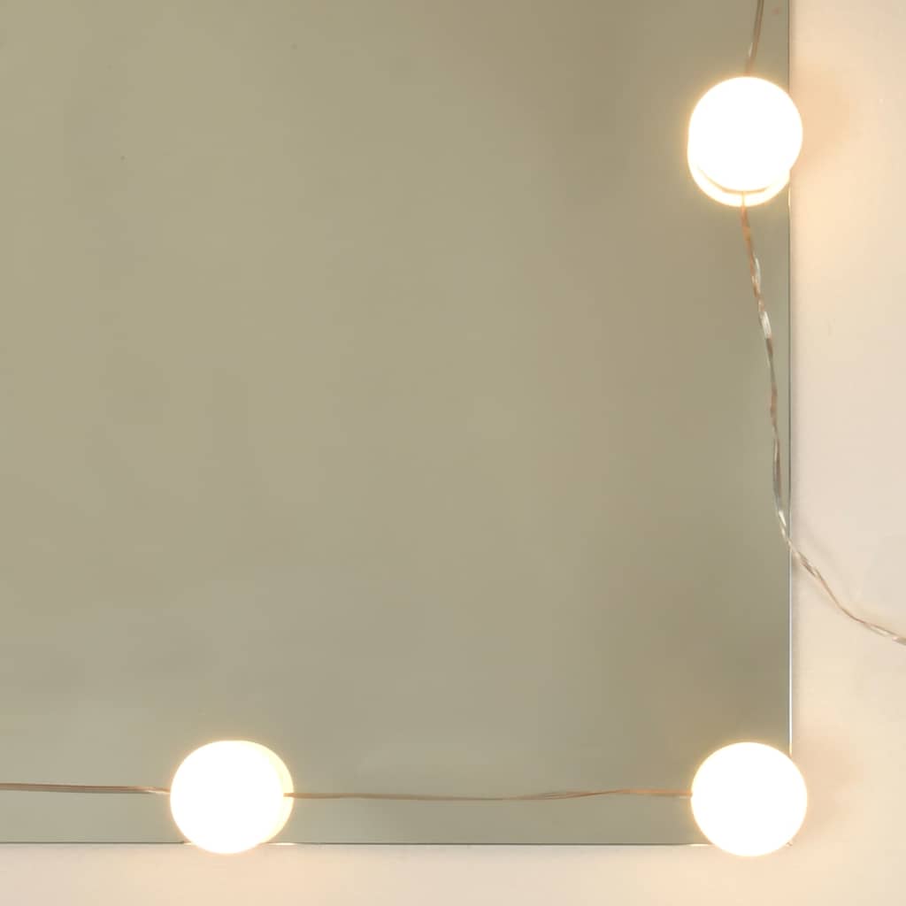 Kosmetinis staliukas su LED apšvietimu, ąžuolo, 60x40x140cm