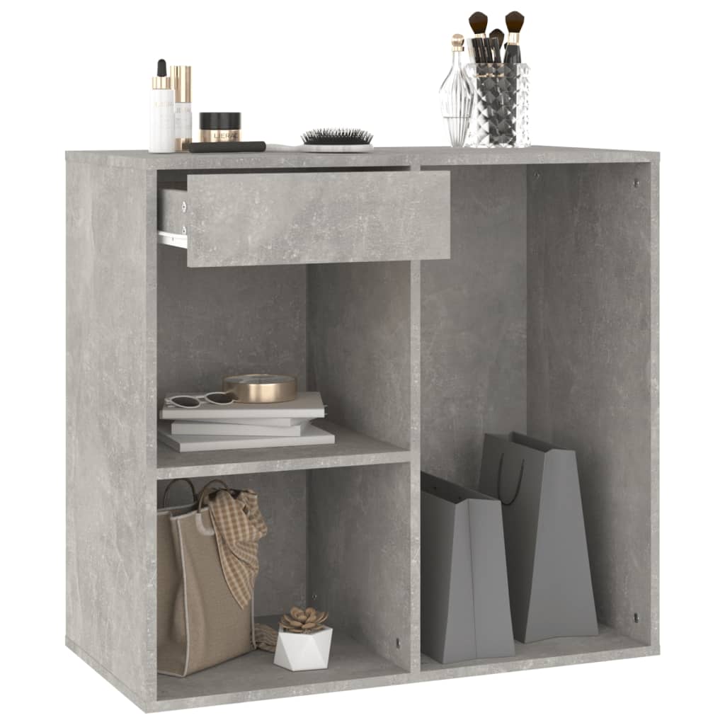 Makeup cabinet, concrete gray, 80x40x75cm, engineered wood