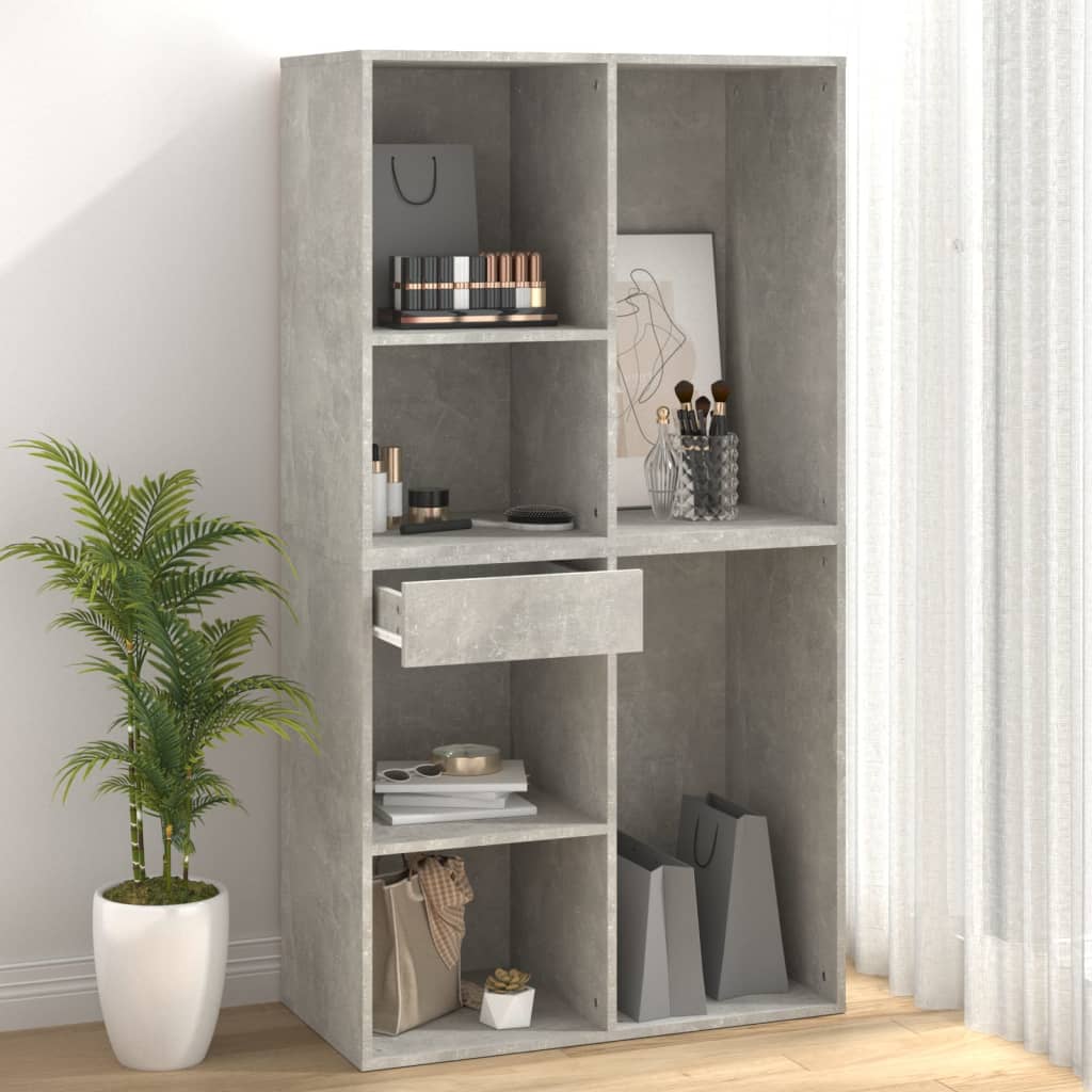 Makeup cabinet, concrete gray, 80x40x75cm, engineered wood
