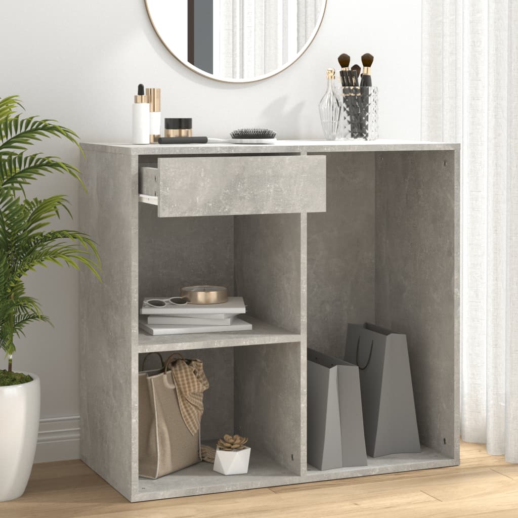 Makeup cabinet, concrete gray, 80x40x75cm, engineered wood