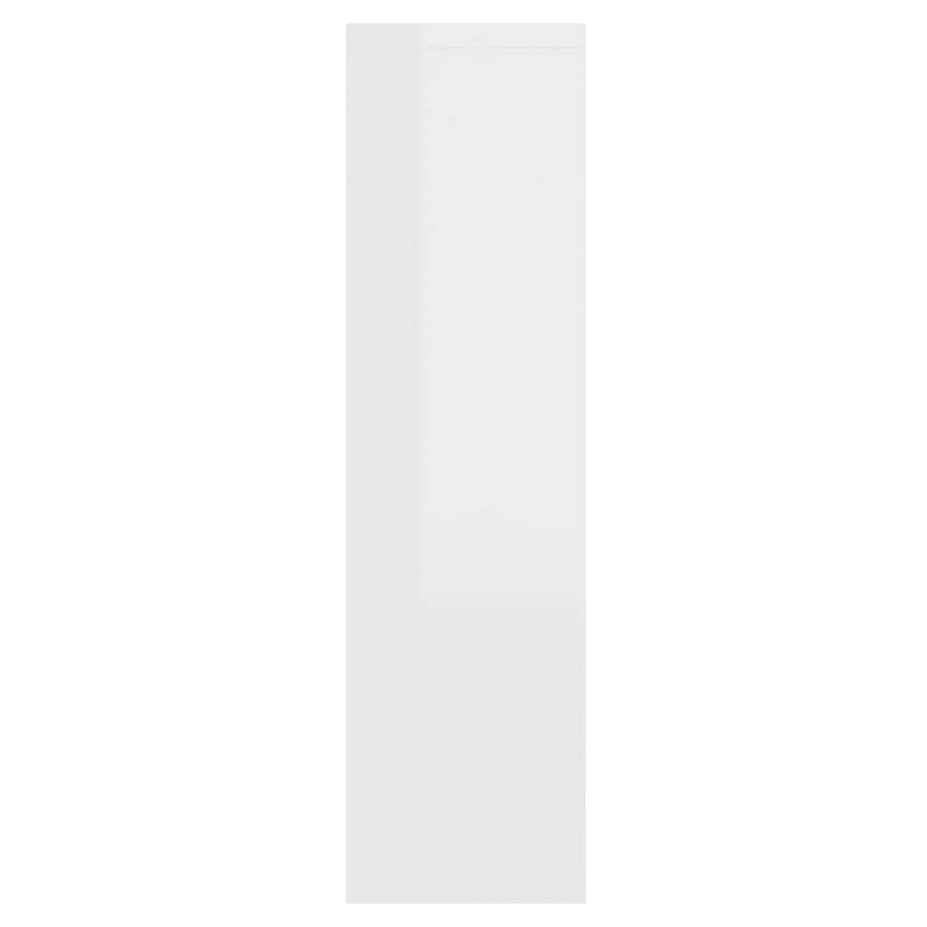 Veidrodinė spintelė su LED, balta, 76x15x55cm, blizgi