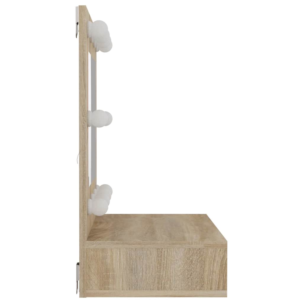 Spoguļskapītis ar LED apgaismojumu, ozols, 60x31,5x62cm