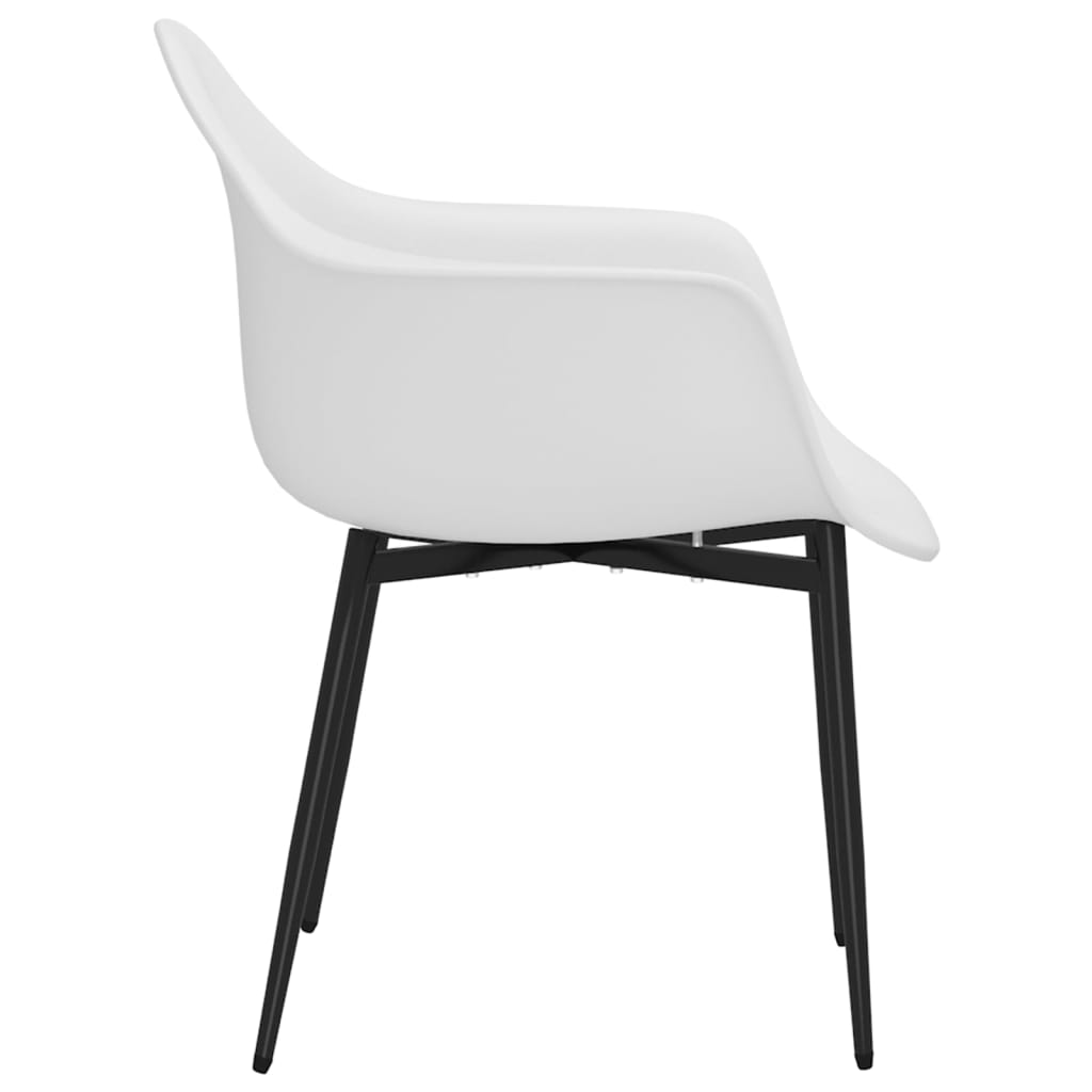 Dining chairs, 4 pcs, white, PP