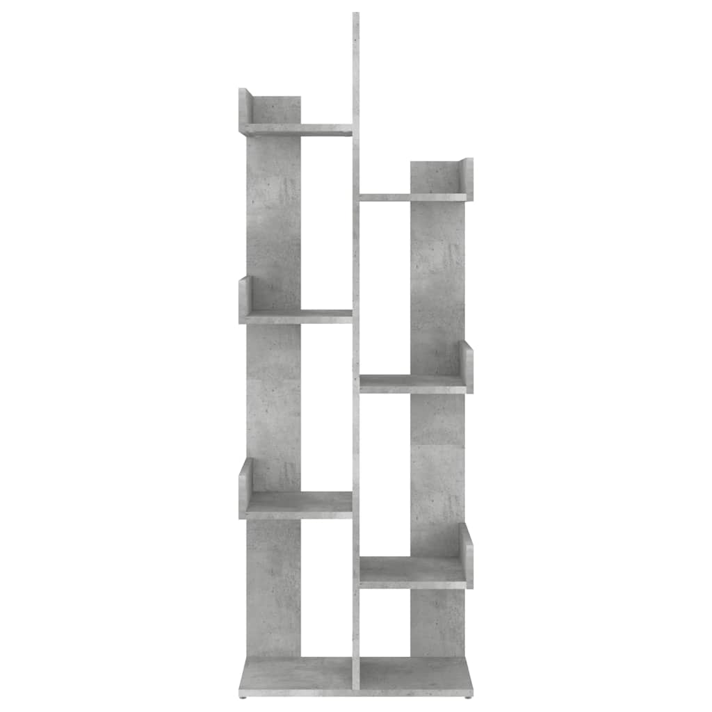 Spintelė knygoms, betono pilka, 48x25,5x140cm, apdirbta mediena