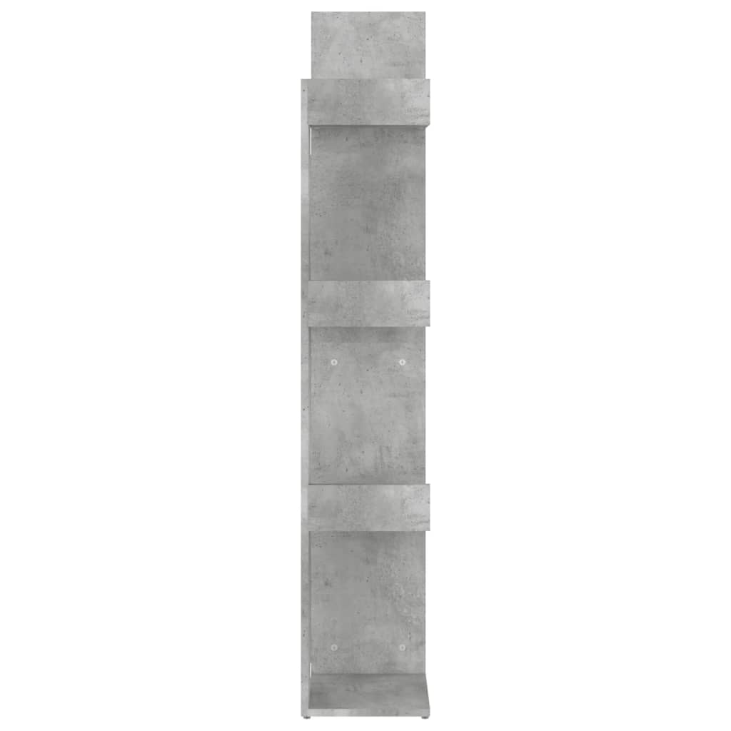 Spintelė knygoms, betono pilka, 48x25,5x140cm, apdirbta mediena