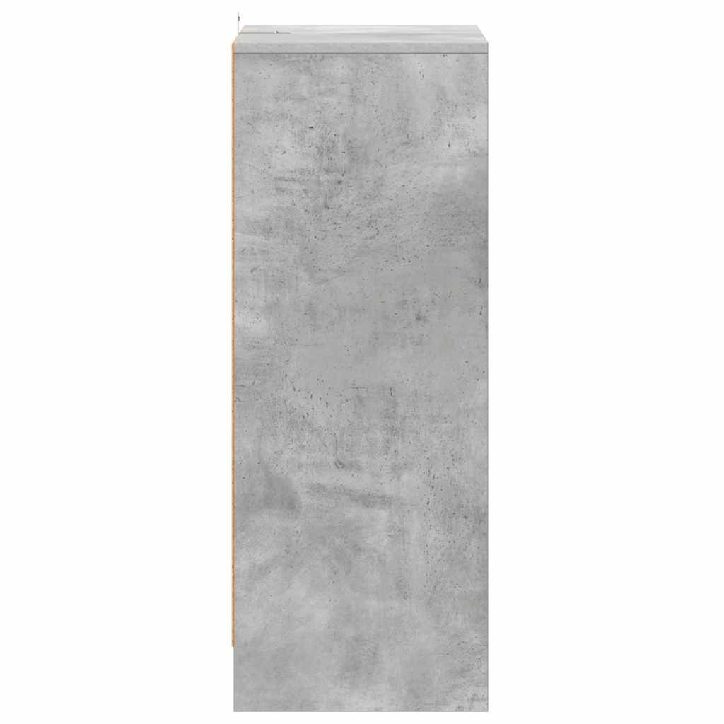Spintelė batams, betono pilka, 60x35x92cm, apdirbta mediena