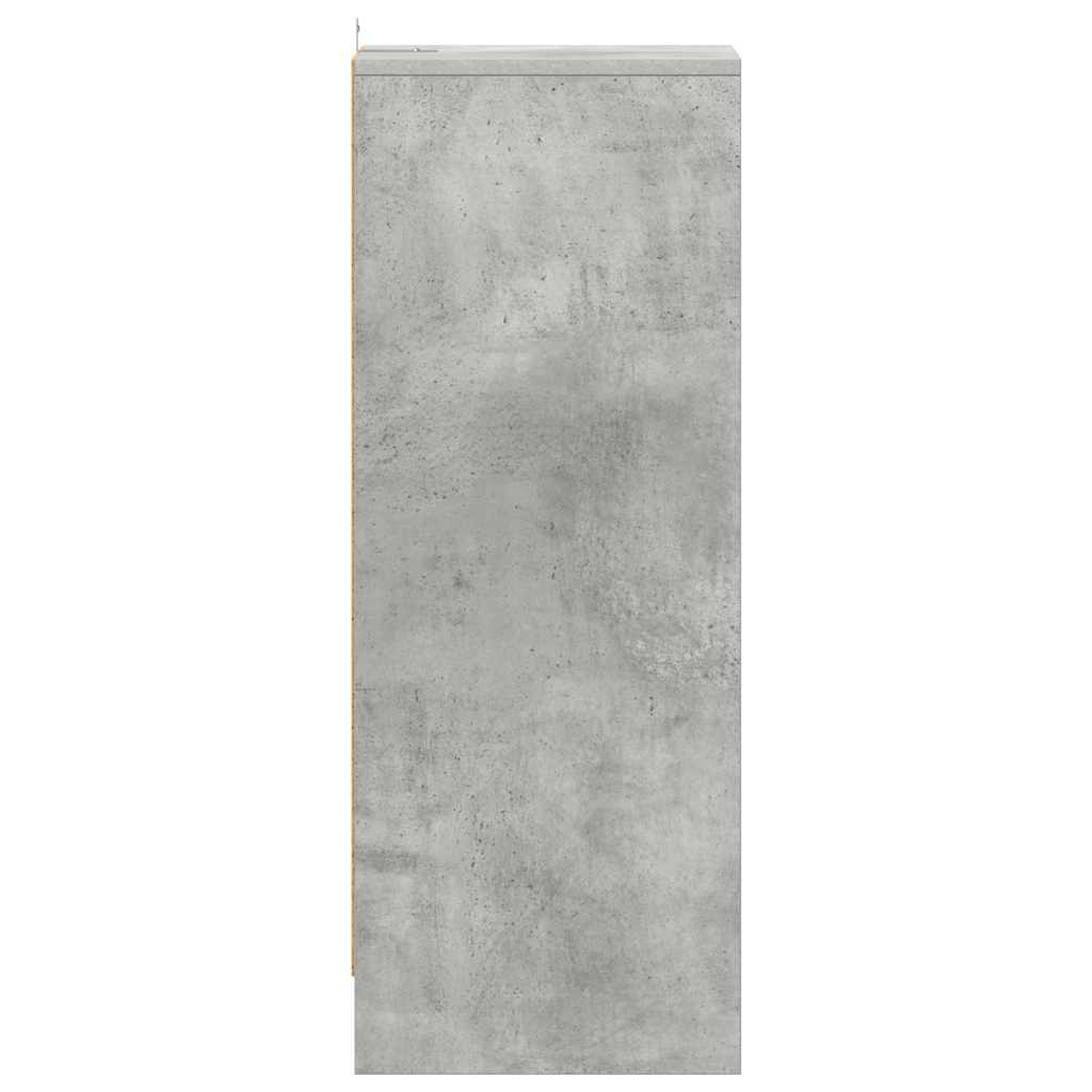 Spintelė batams, betono pilka, 31,5x35x90cm, apdirbta mediena