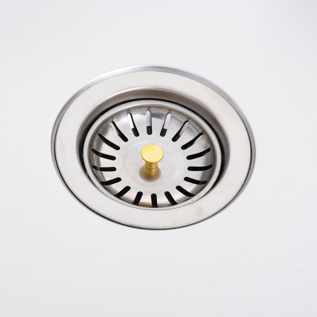 Camping sink, stainless steel, single bowl