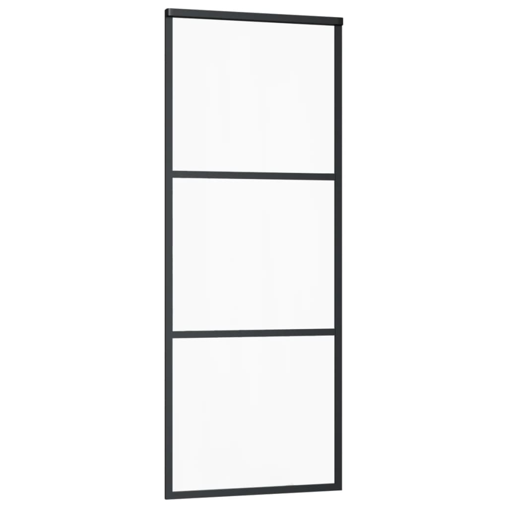 Sliding door with accessory kit, 76x205cm, ESG and aluminium