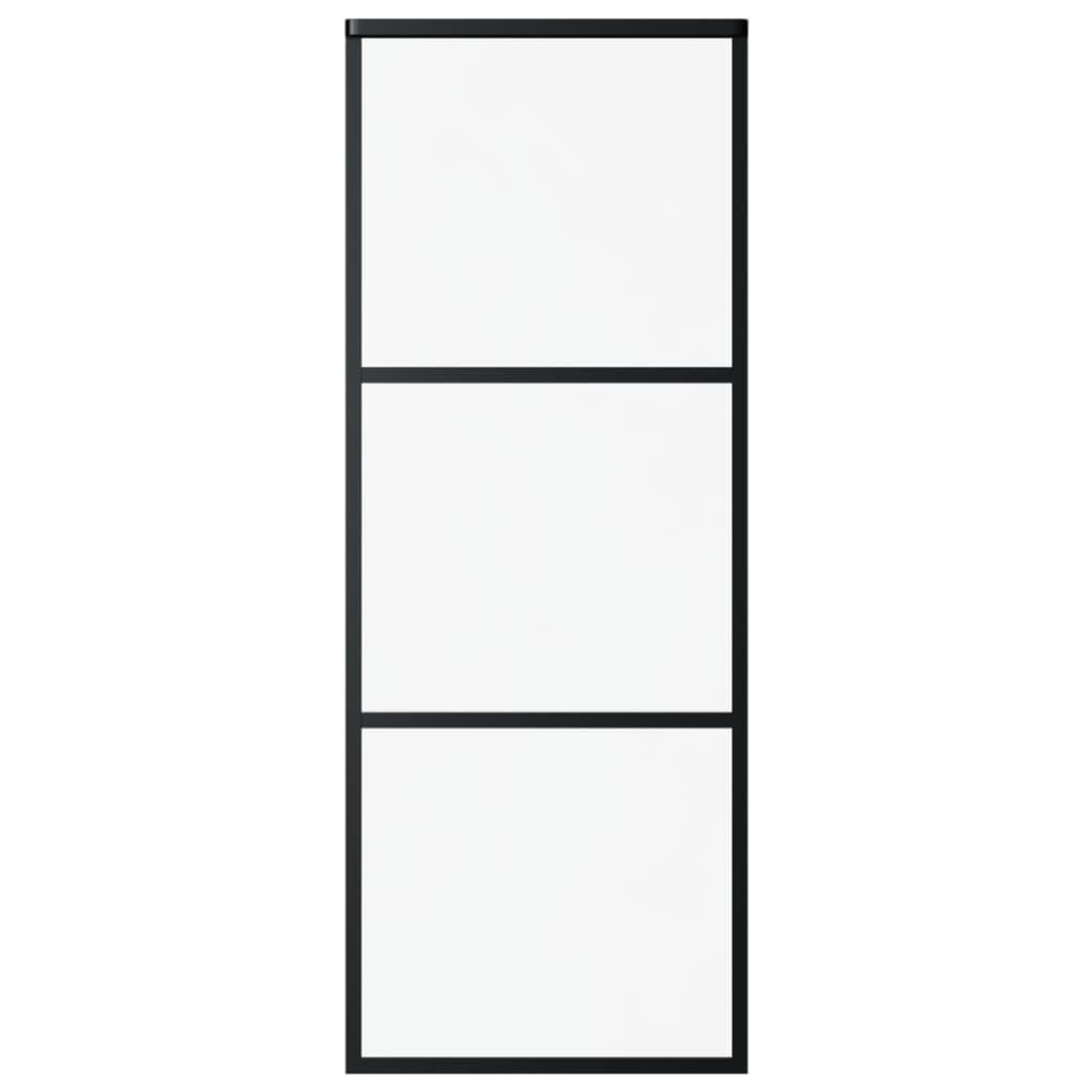 Sliding door with accessory kit, 76x205cm, ESG and aluminium