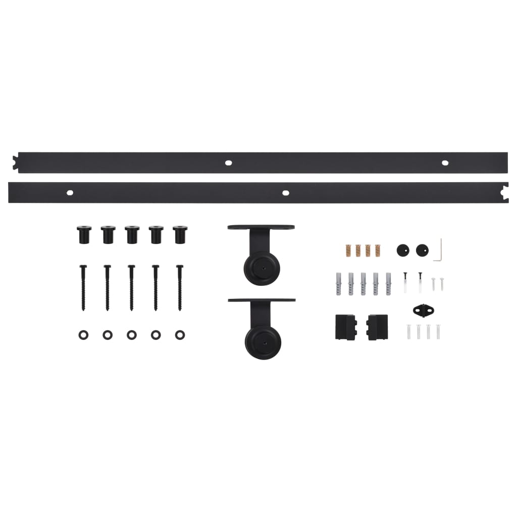Sliding door with accessory kit, 76x205cm, ESG and aluminium