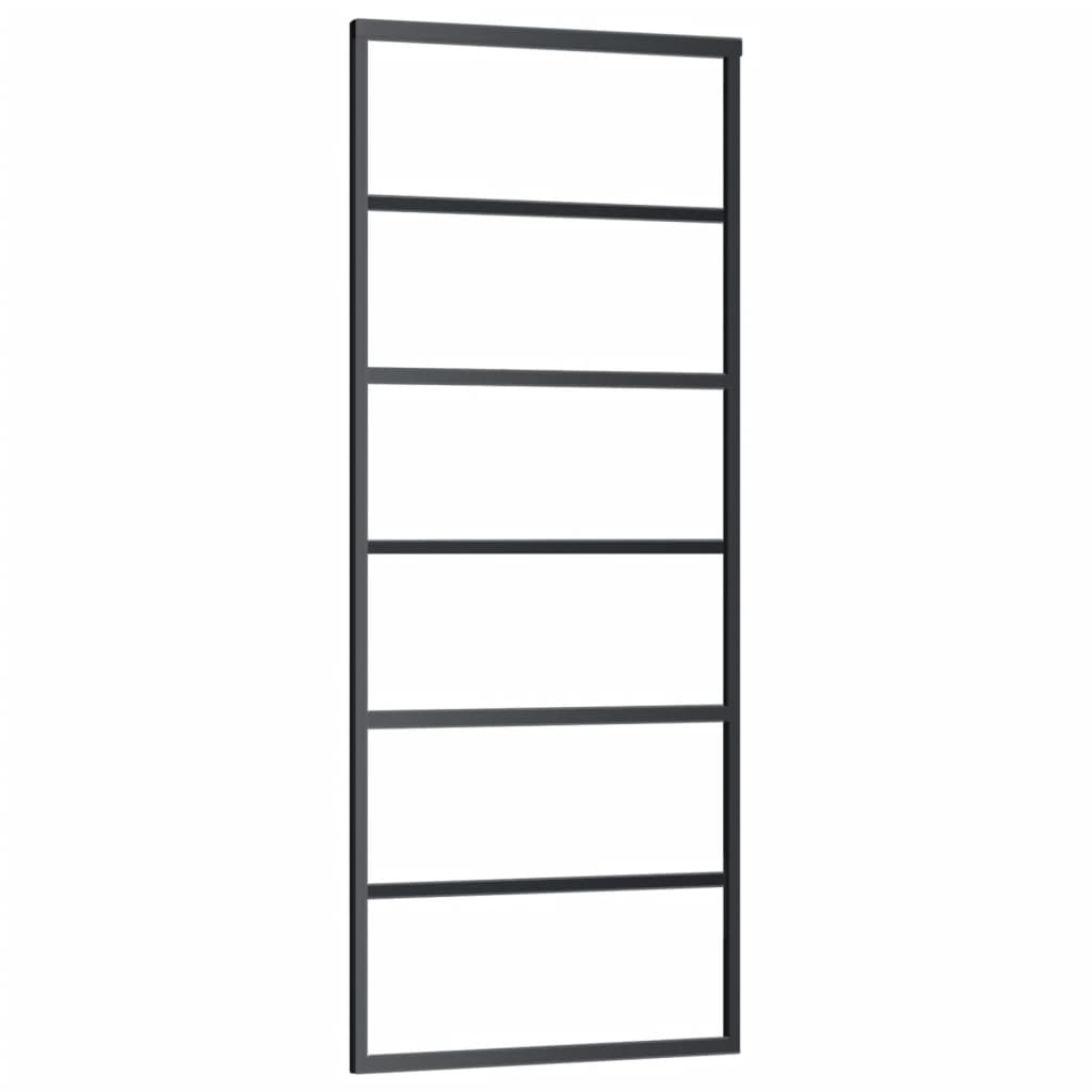 Sliding door with accessory kit, 76x205cm, ESG and aluminium