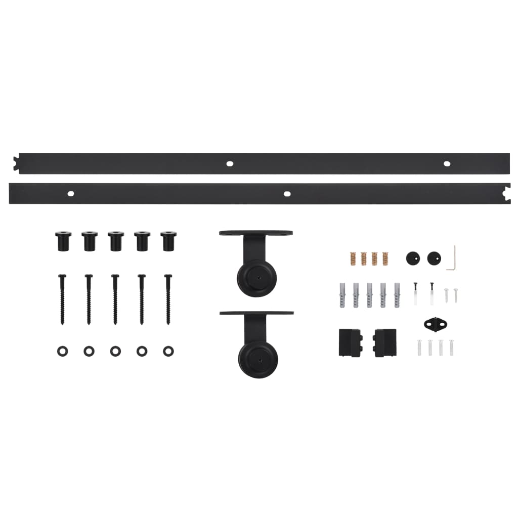 Sliding door with accessory kit, 76x205cm, ESG and aluminium