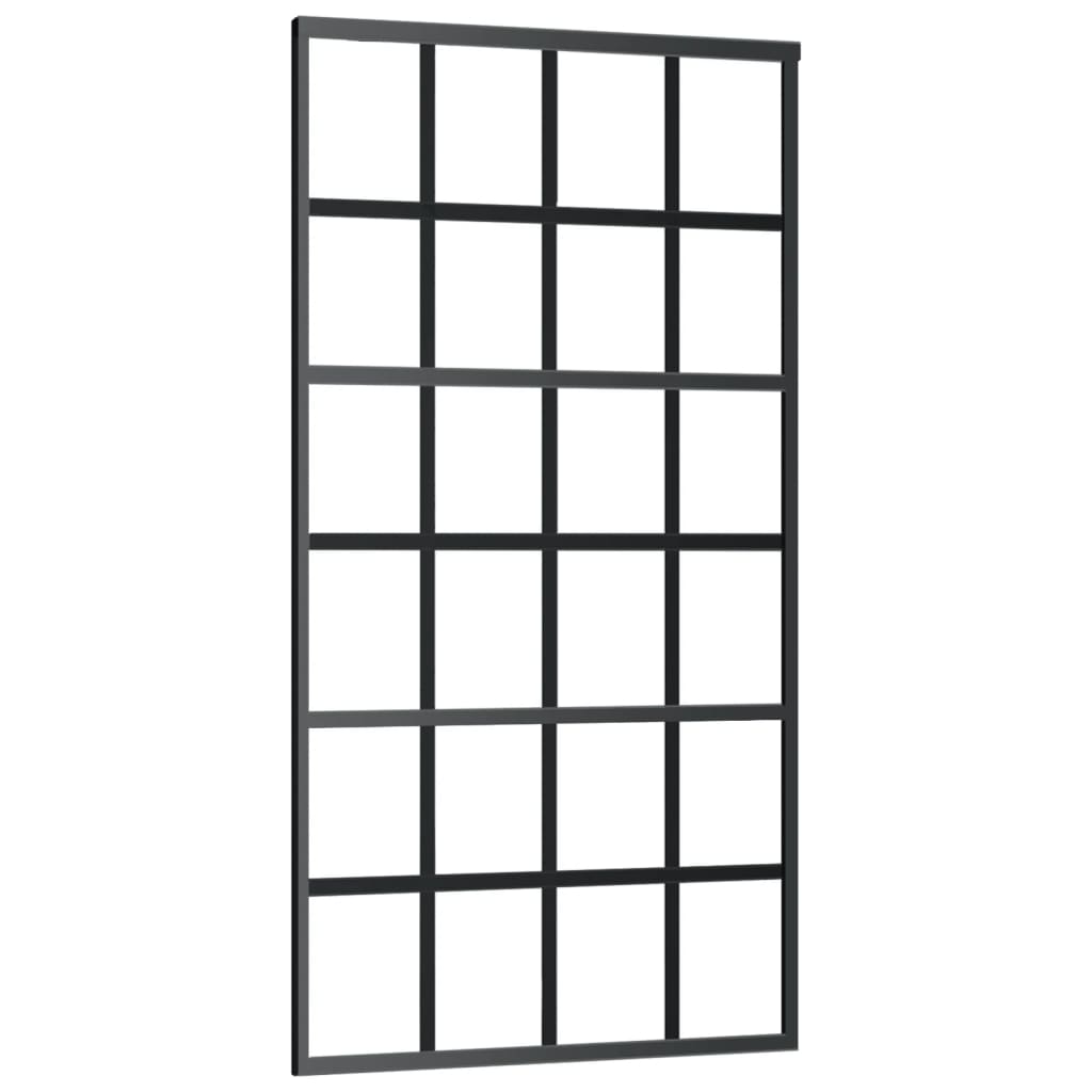 Bīdāmās durvis ar furnitūras komplektu, 102x205cm, ESG/alumīnijs