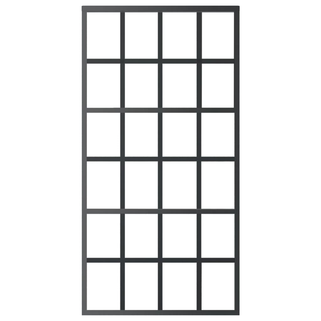 Bīdāmās durvis ar furnitūras komplektu, 102x205cm, ESG/alumīnijs