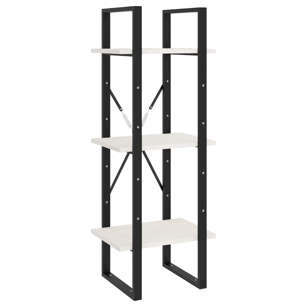 Bookcase, 5 shelves, white, 40x30x175cm, pine