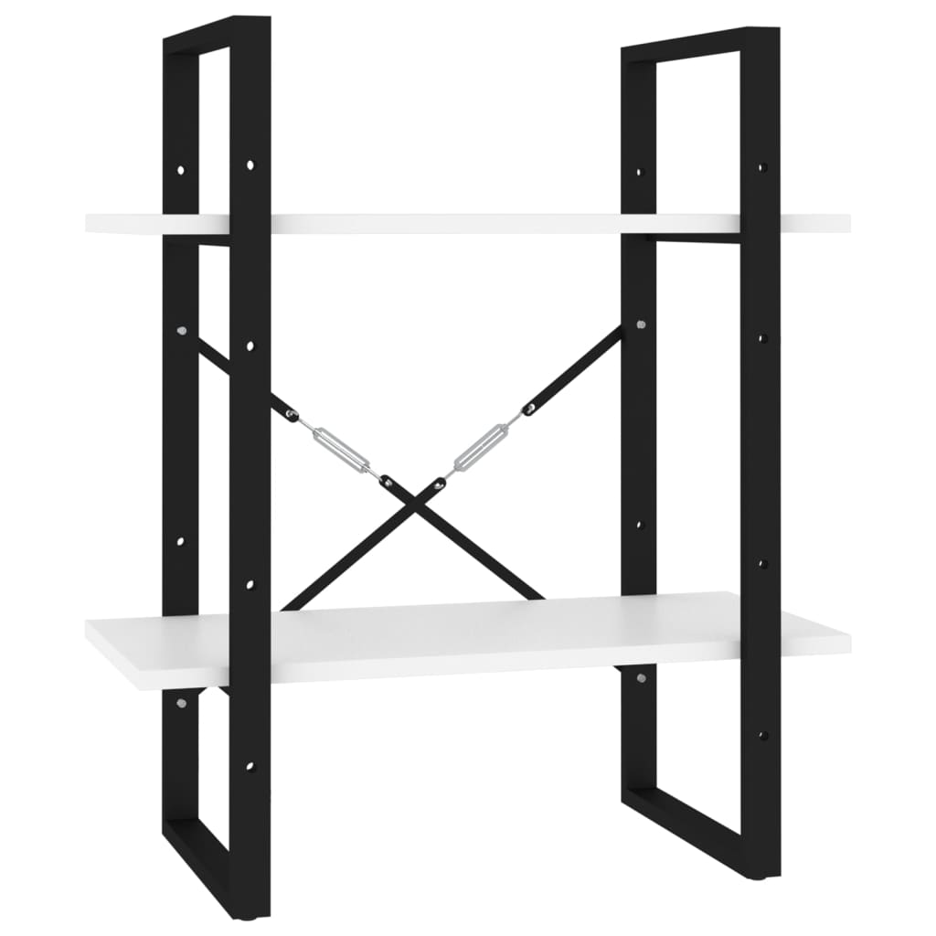 Grāmatu plaukts, 5 plaukti, balts, 60x30x175cm, koks