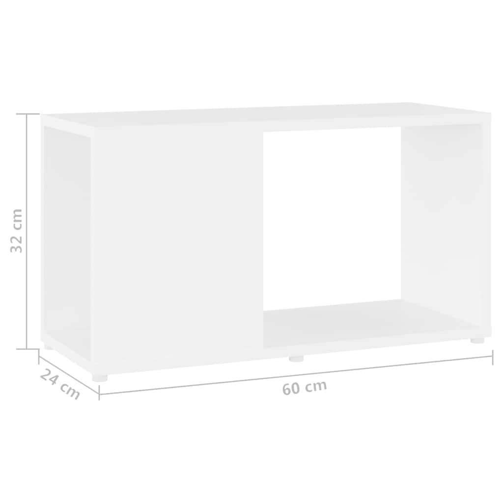 Televizoriaus spintelė, baltos spalvos, 60x24x32cm, MDP