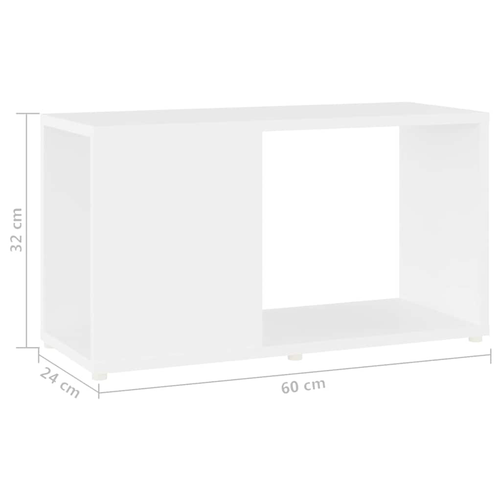 Televizoriaus spintelė, baltos spalvos, 60x24x32cm, MDP