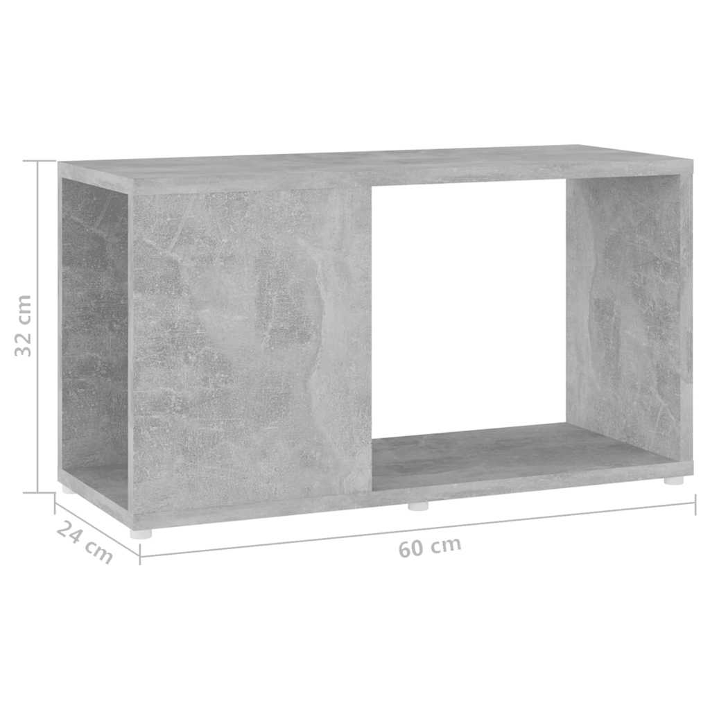 TV cabinet, concrete, 60x24x32cm, treated wood