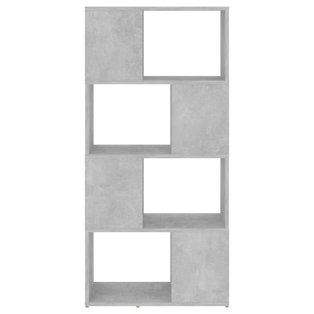 Spintelė knygoms/kambario pertvara, betono pilka, 60x24x124,5cm