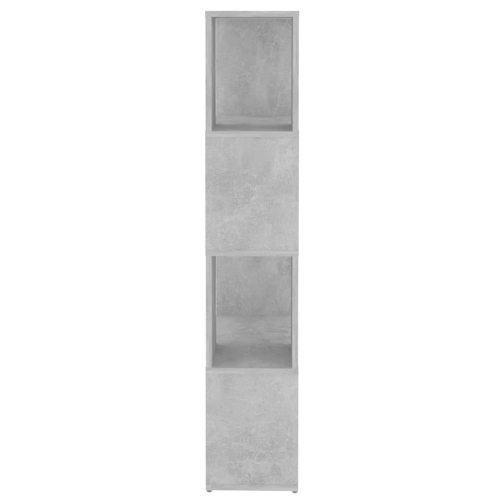 Spintelė knygoms/kambario pertvara, betono pilka, 60x24x124,5cm