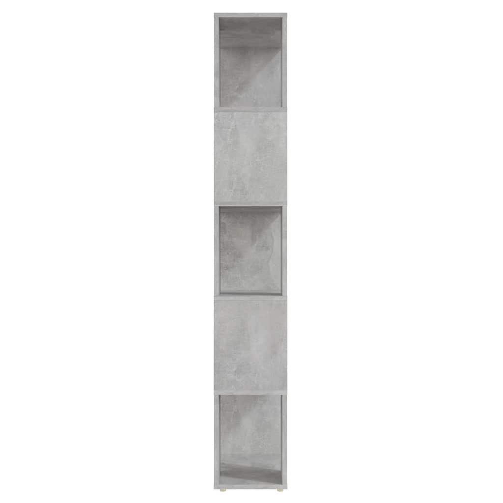 Spintelė knygoms/kambario pertvara, betono pilka, 60x24x155cm