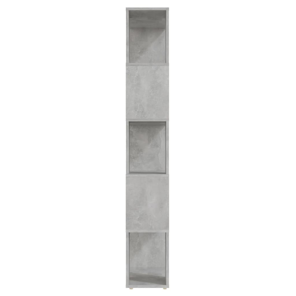 Spintelė knygoms/kambario pertvara, betono pilka, 60x24x155cm