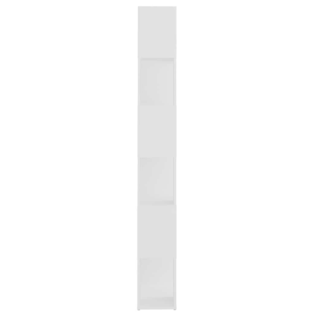 Grāmatu plaukts/telpas sadalītājs, balts, 60x24x186 cm