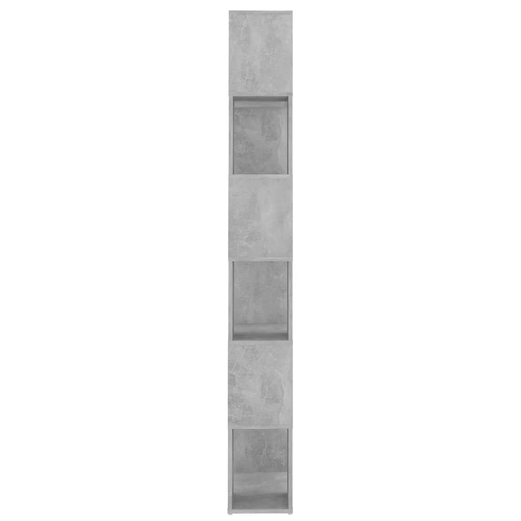 Bookcase/room divider, grey, 60x24x186cm, particleboard
