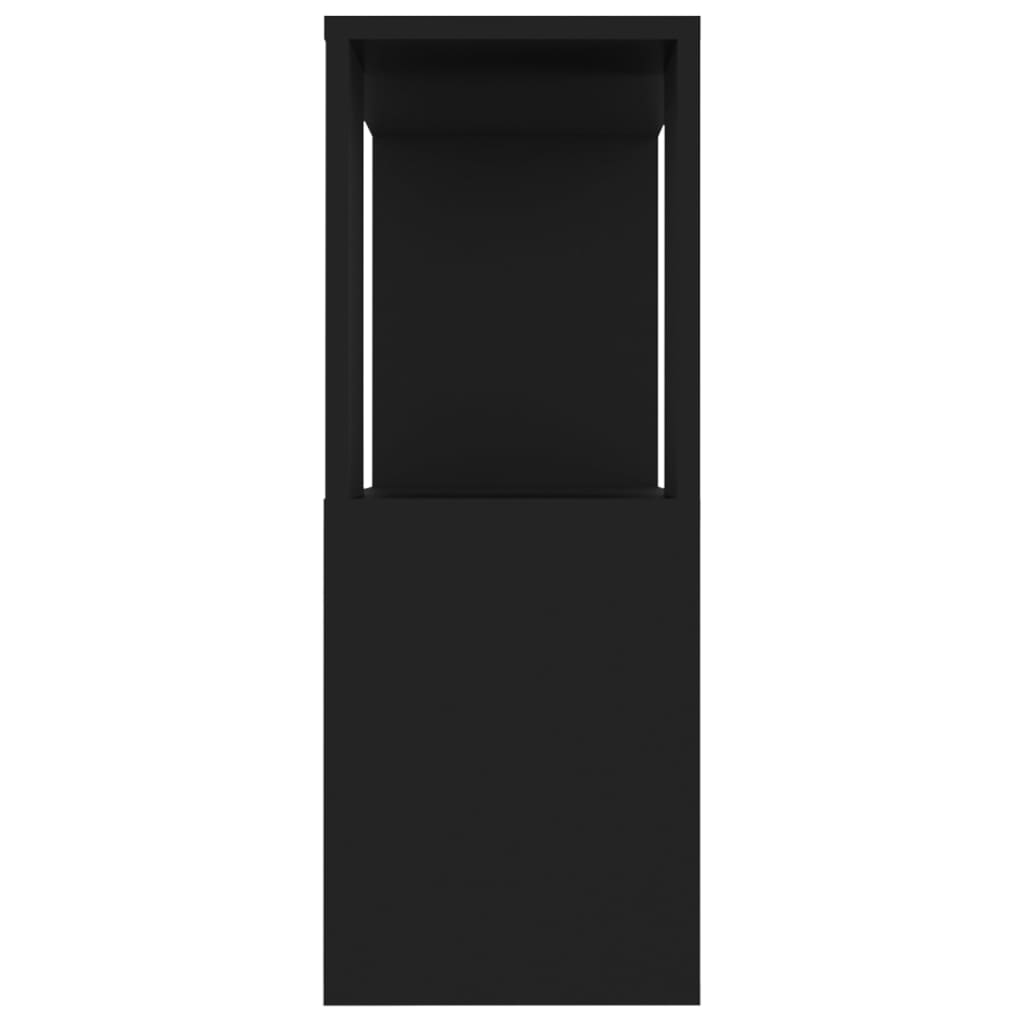 TV skapītis, melns, 80x24x63 cm, apstrādāta koksne