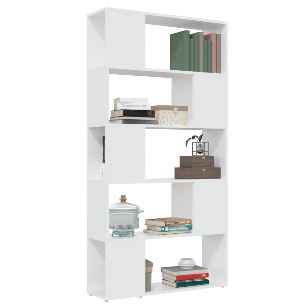 Bookcase/room divider, white, 80x24x155cm, particleboard