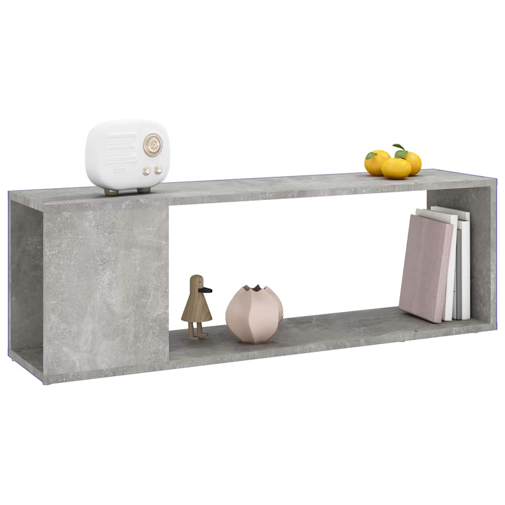 TV cabinet, concrete, 100x24x32cm, reclaimed wood